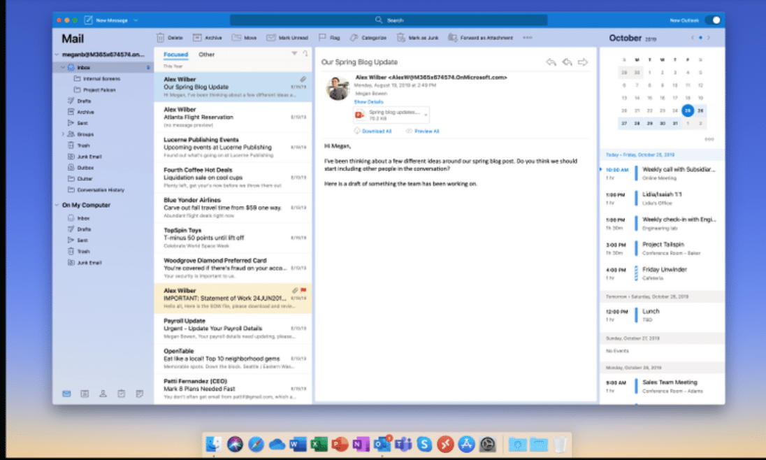 outlook for mac screen shots