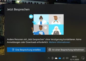 Jetzt Besprechen Windows 10 meet now