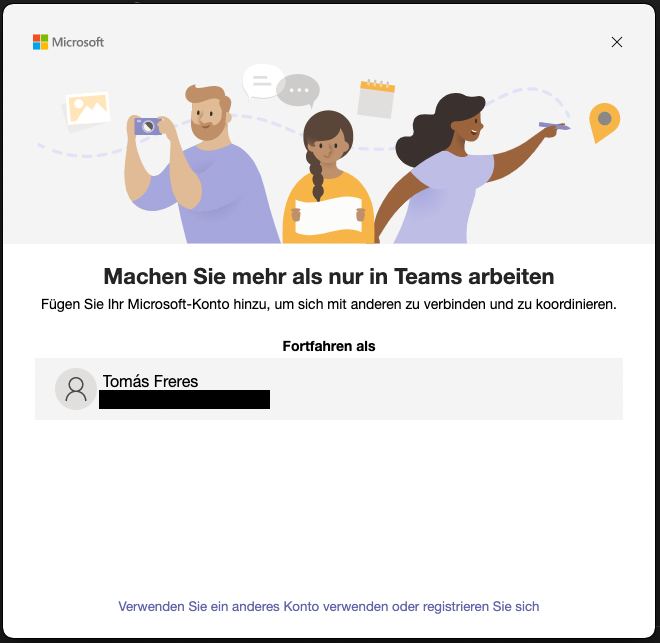 Microsoft Teams persönliches Konto