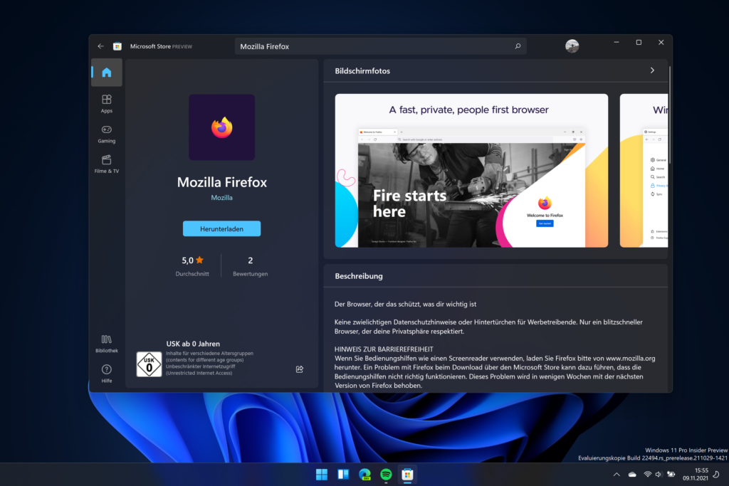 Mozilla Firefox Microsoft Store