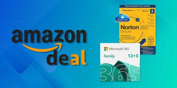 Amazon Deal: Microsoft 365 Family 12+3 Monate & NORTON 360 Deluxe – 61 Prozent Rabatt