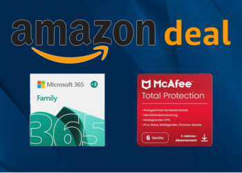 Amazon Deal: 70 Prozent Rabatt – Microsoft 365 Family 12 + 3 Monate inkl. McAfee Total Protection