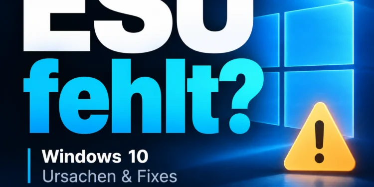 Windows 10 ESU wird nicht angezeigt: die häufigsten Ursachen und was hilft